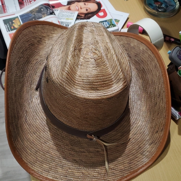 Rustic Brown Western Hat with Horseshoe Band - Picture 6 of 9